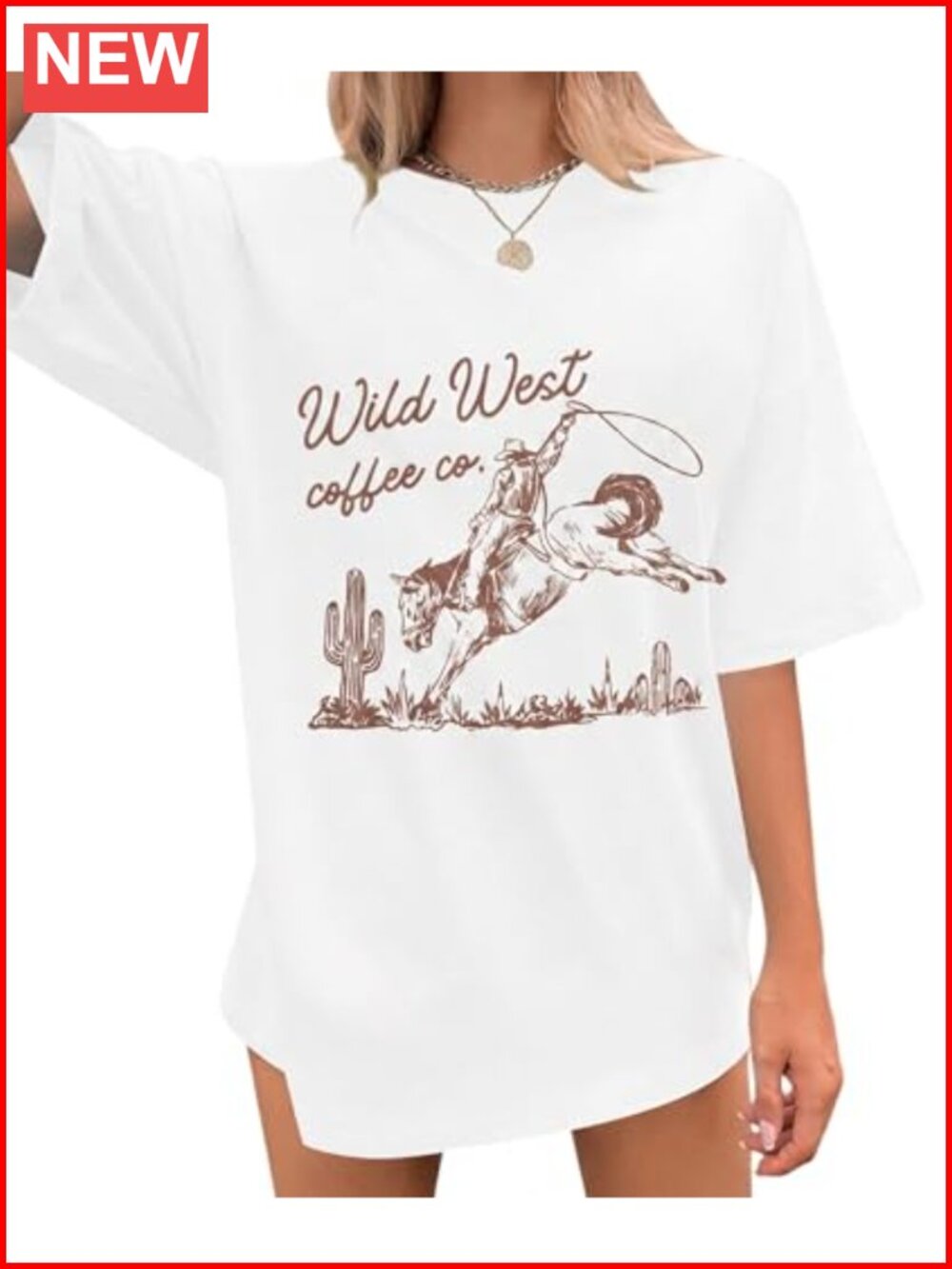 Western Cowgirl Oversized Graphic Tee Country Music Concert Shirt